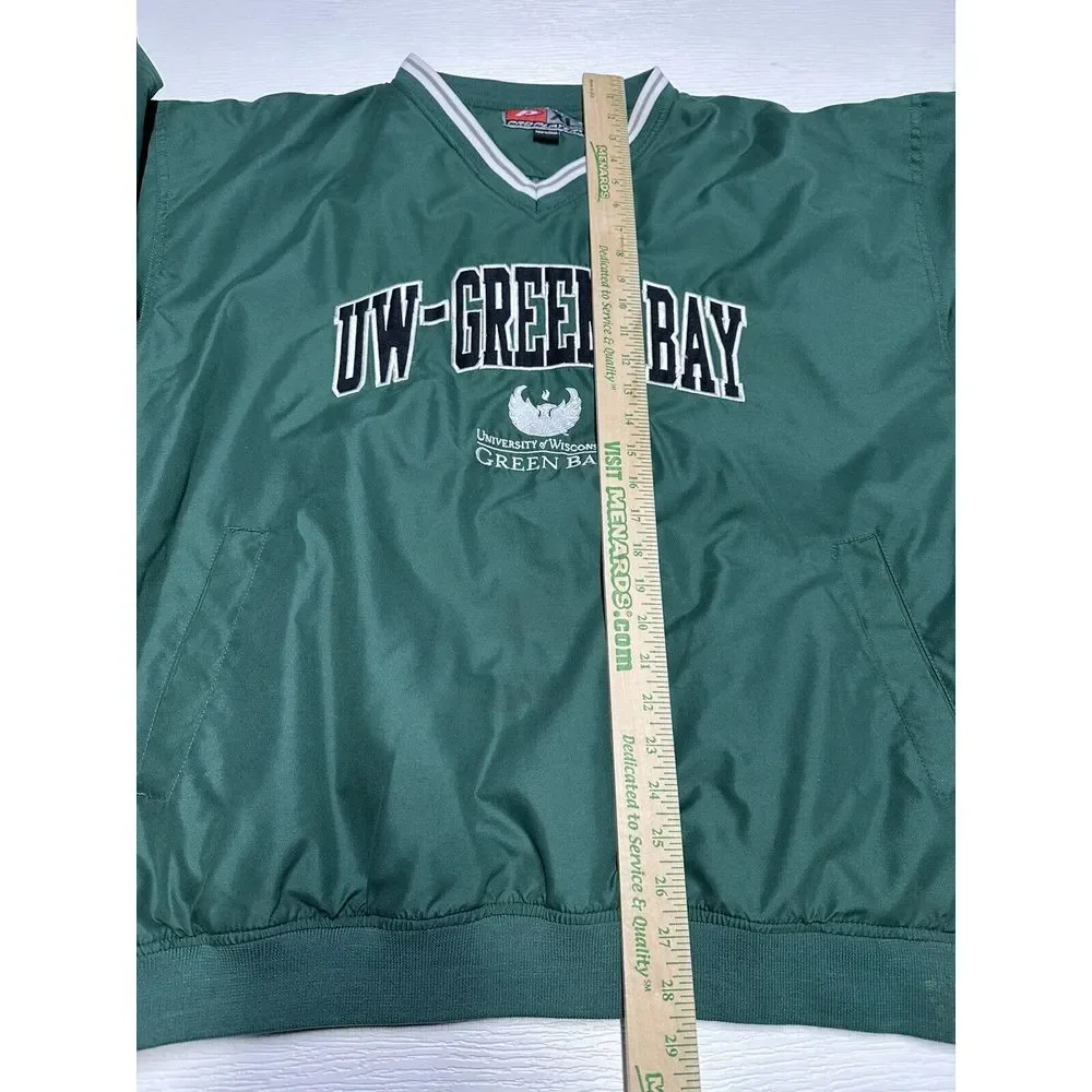 Vintage Pro Player UWGB Wisconsin Green-Bay Phoenix‎ Jacket Men's XL Pullover